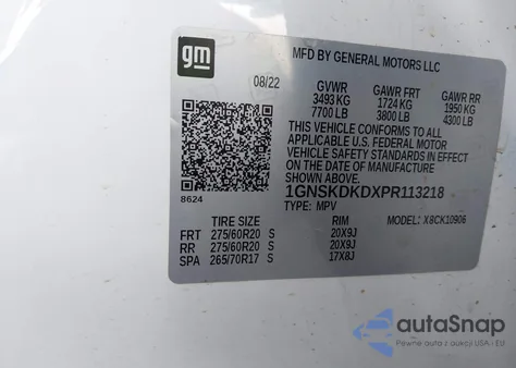 2023 Chevrolet Suburban Z71 from USA, damaged, VIN 1GNSKDKDXPR113218